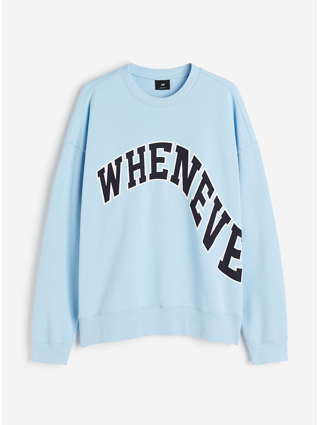 

H&M Relaxed Fit Printed Sweatshirt, Blue