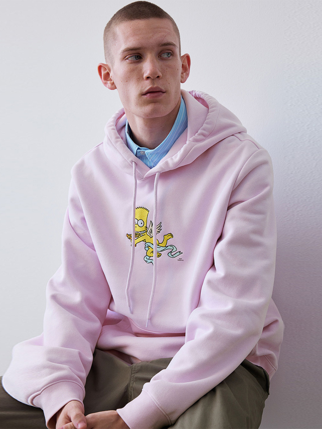 

H&M The Simpsons Printed Regular Fit Hoodie, Pink