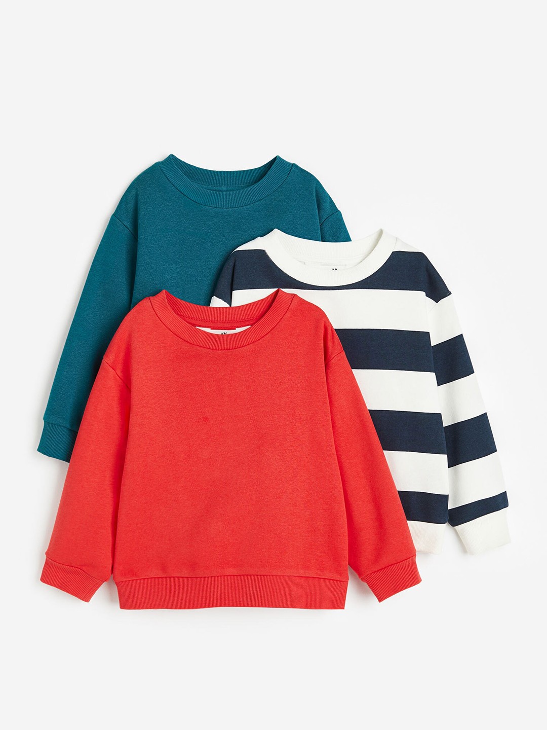 

H&M Boys Pack of 3 Pullover Sweatshirts, Green