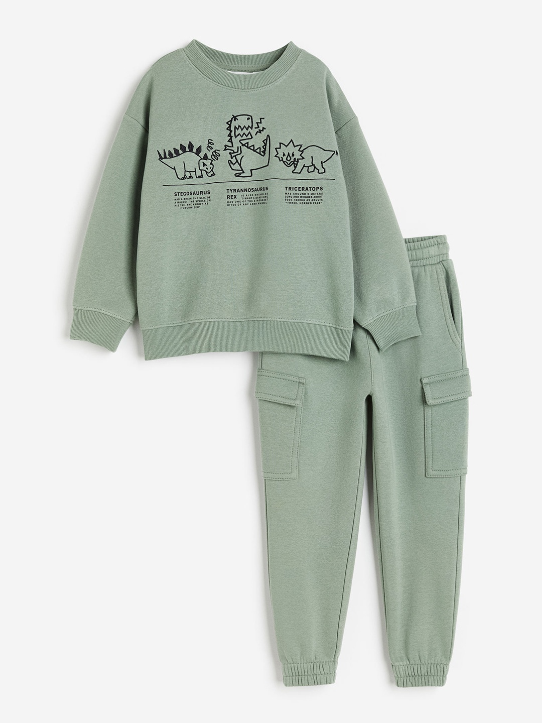 

H&M Boys 2-Piece Sweatshirt Set, Green