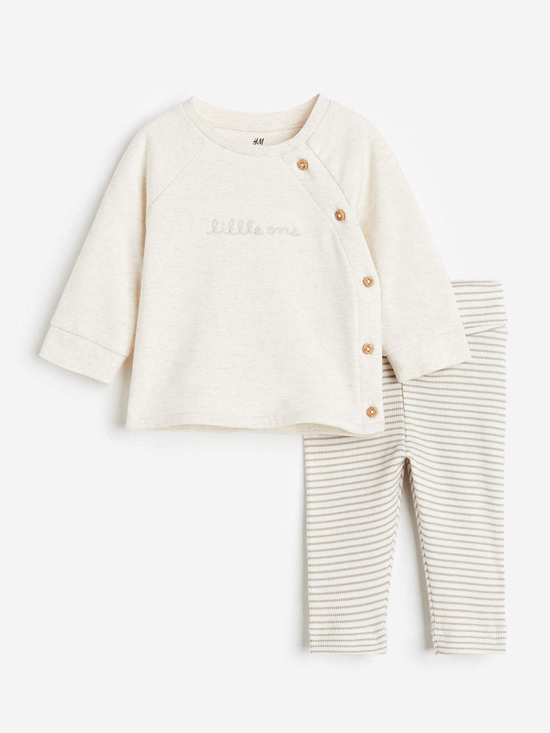 

H&M Boys 2-Piece Cotton Set, Beige