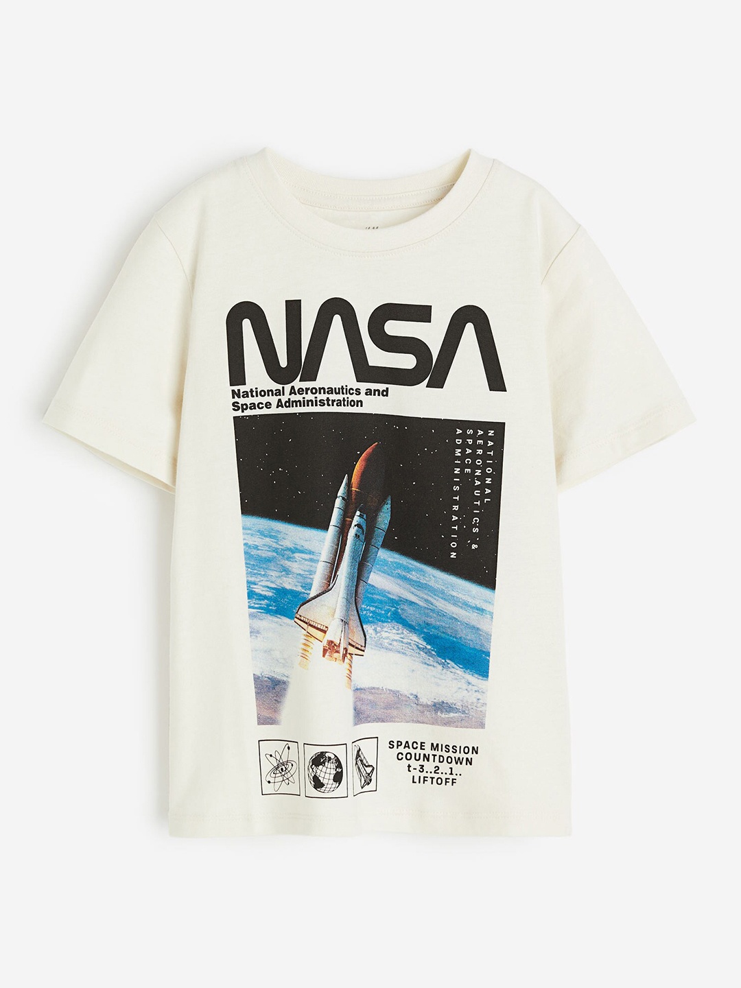 

H&M Boys Printed T-Shirt, White