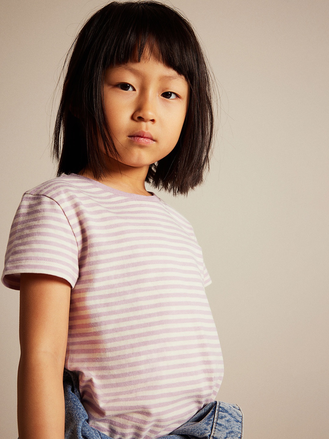 

H&M Girls 5-Pack Cotton T-Shirts, Purple