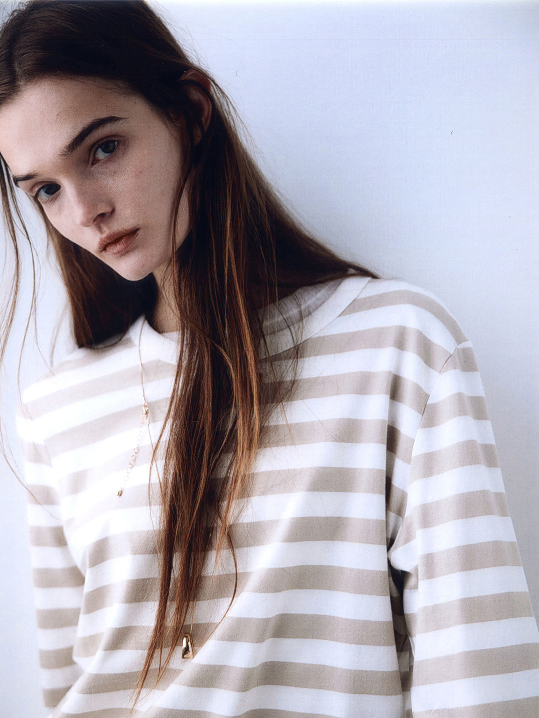 

H&M Pure Cotton Jersey Top, Beige
