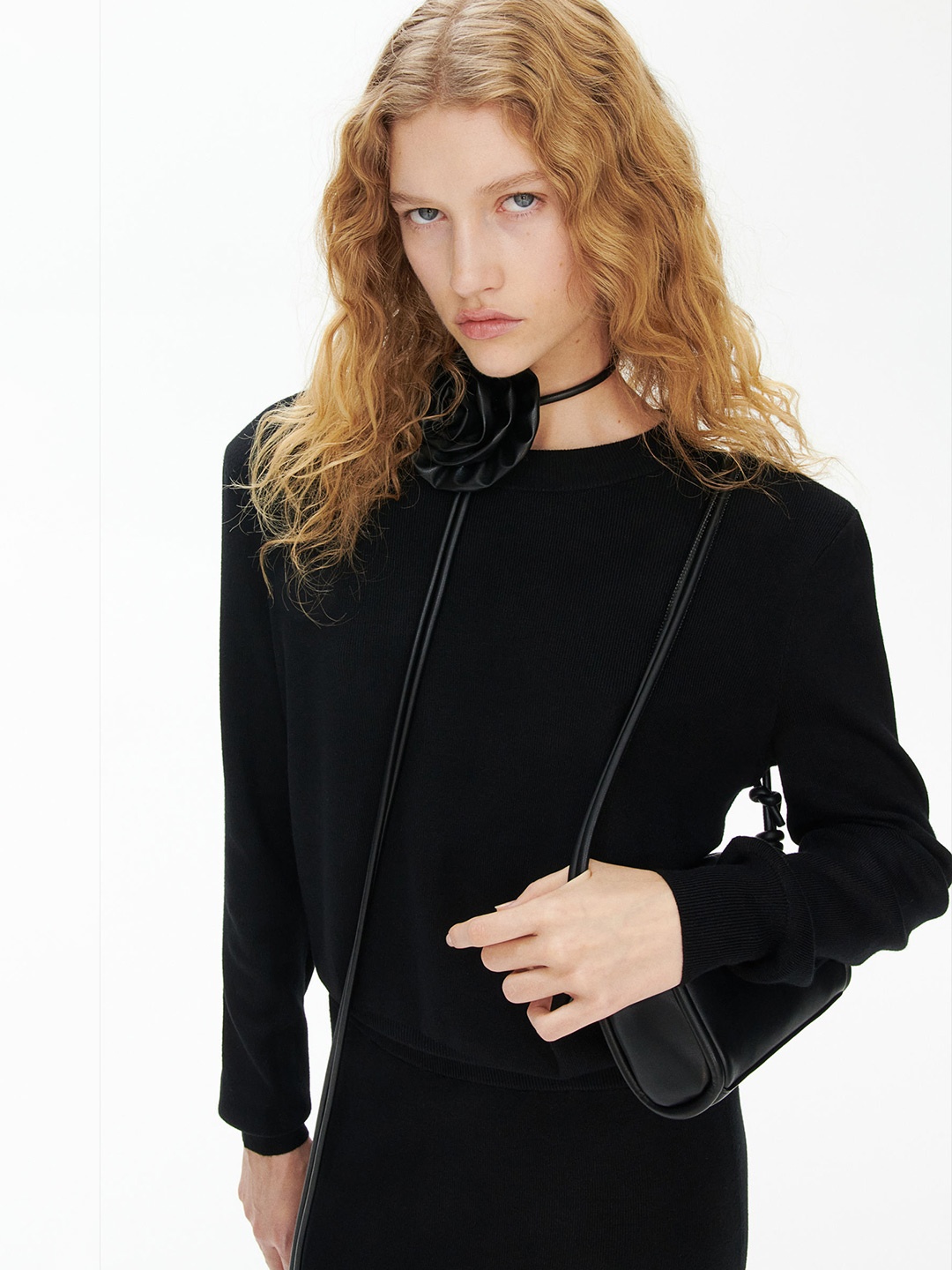 

H&M Shoulder-Pad Jumper, Black