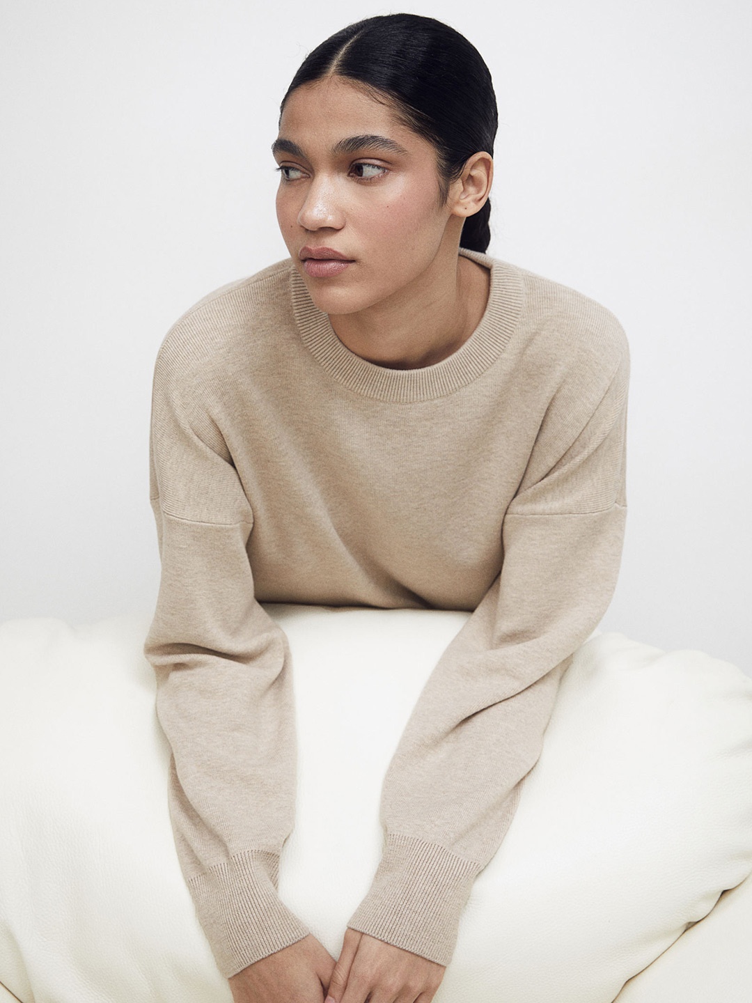 

H&M Oversized Jumper, Beige