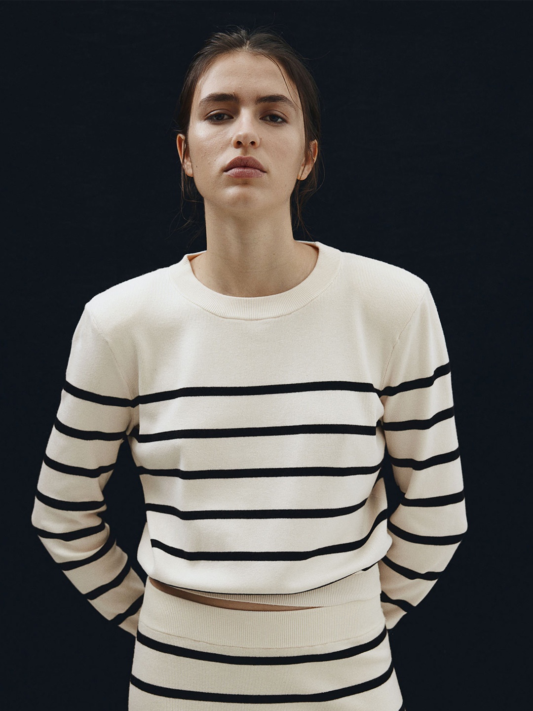 

H&M Shoulder-Pad Jumper Sweater, White