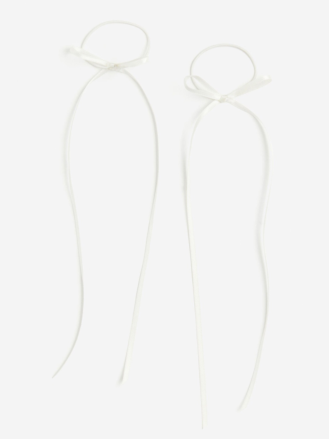 

H&M 2-Pack Bow-Detail Hair Elastics, White