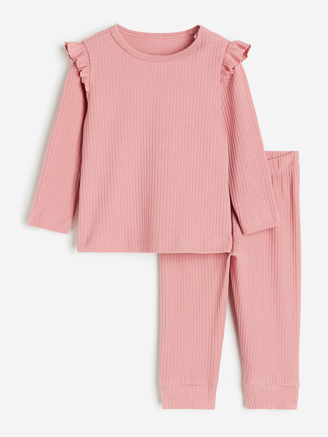 

H&M Boys Ribbed Cotton Set, Pink