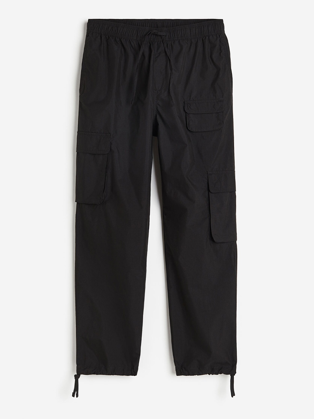 

H&M Men Relaxed Fit Cargo Trousers, Black