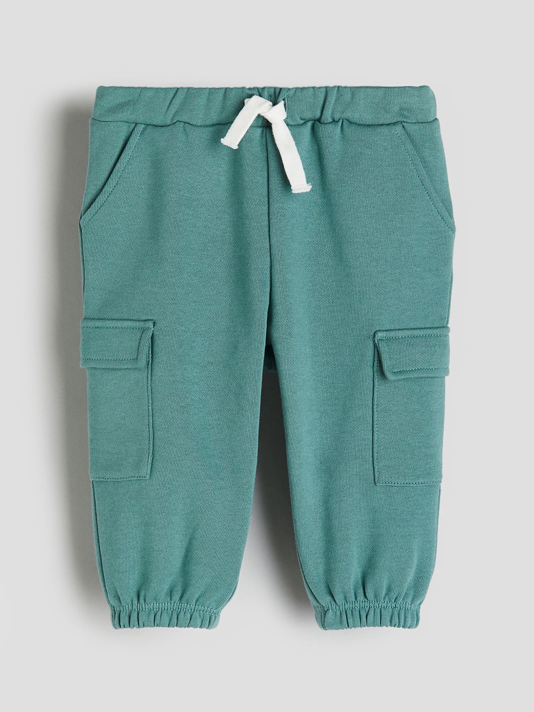 

H&M Boys Pure Cotton Cargo Joggers, Green