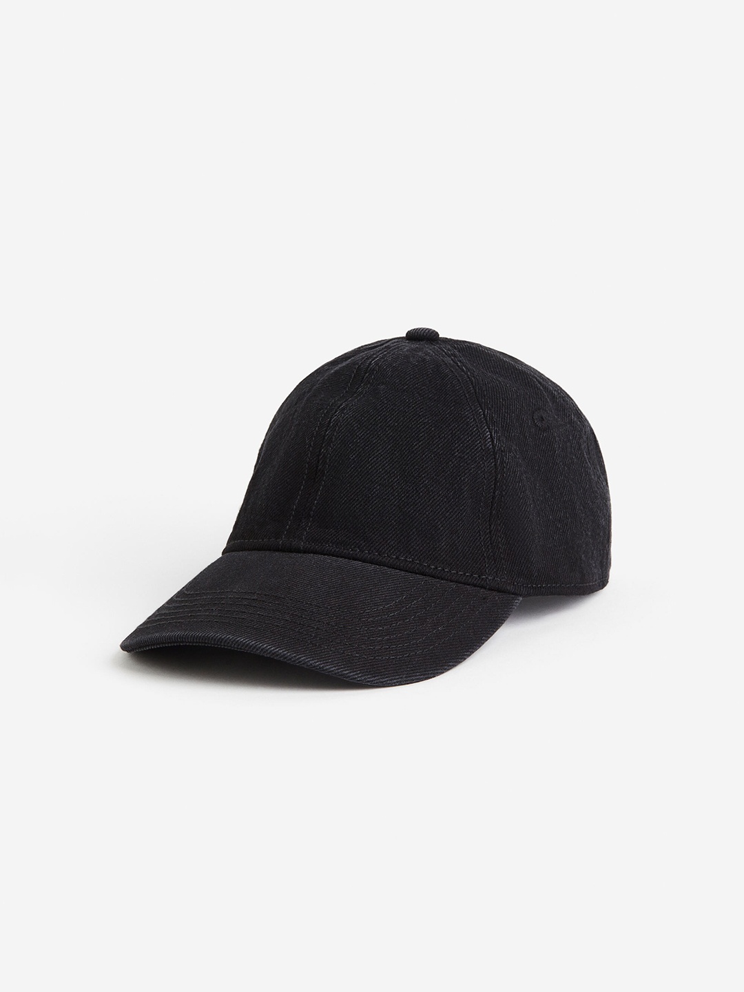 

H&M Women Pure Cotton Washed-Look Denim Cap, Black