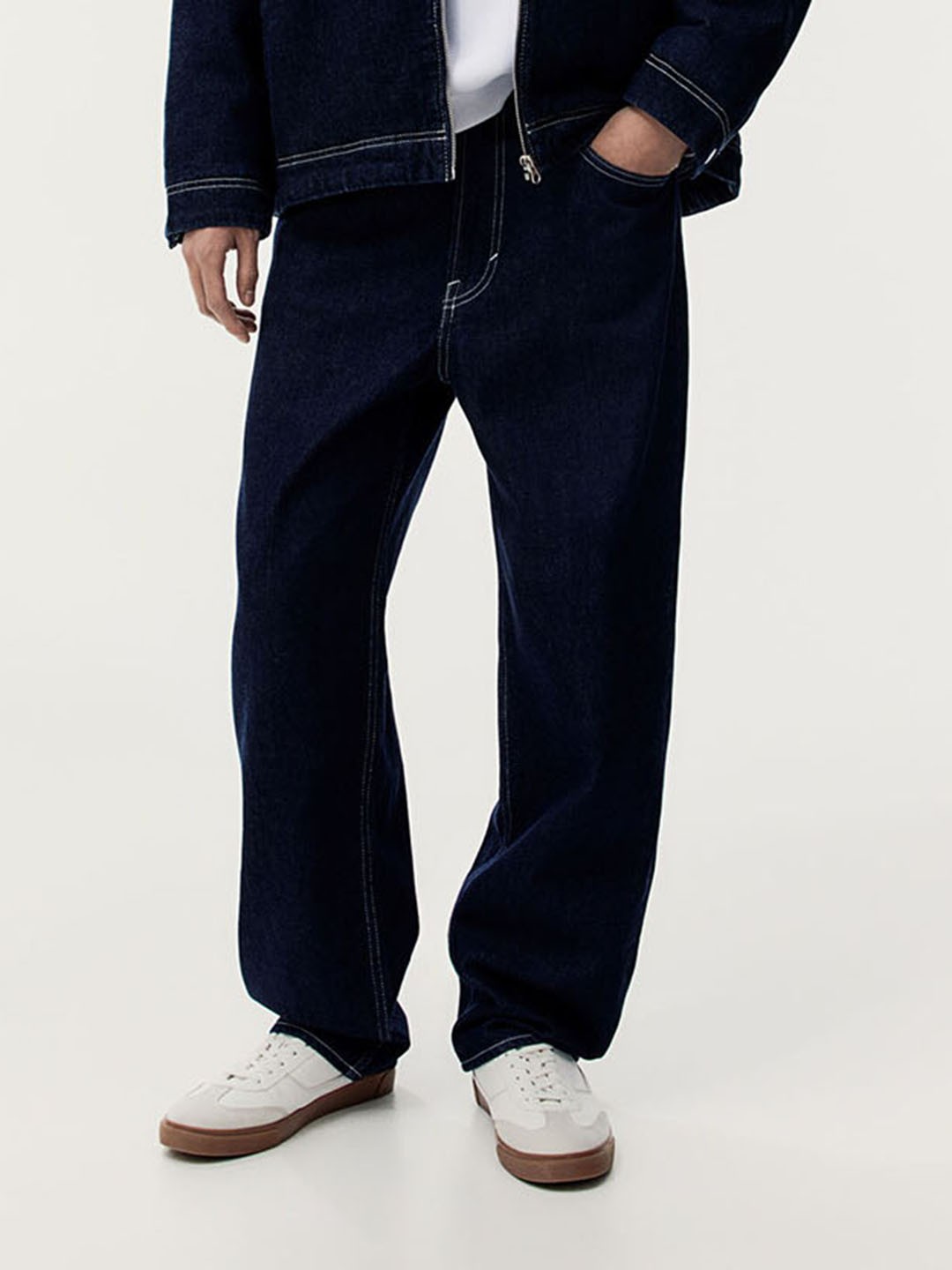 

H&M Men Loose Jeans, Blue
