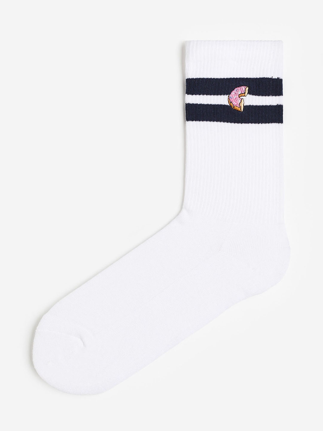 

H&M Men Calf Length Socks, White