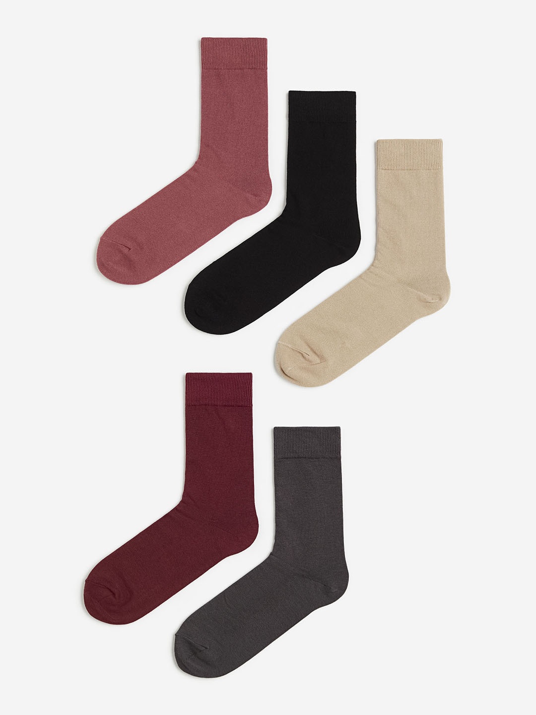 

H&M Men 5-Pack Socks, Pink