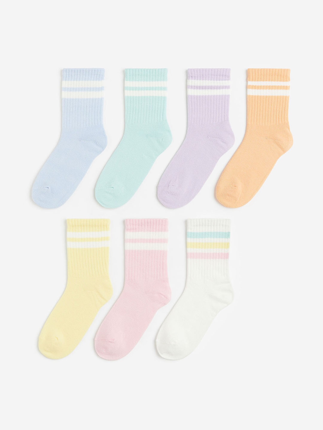 

H&M Girls 7-Pack Socks, Turquoise blue