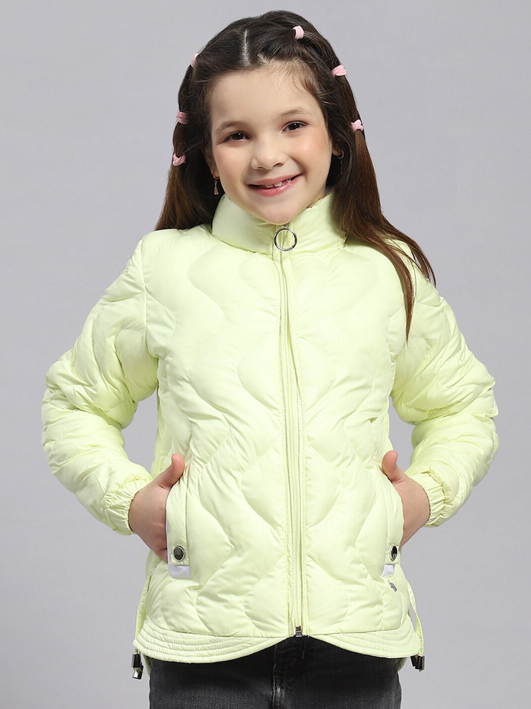 

Monte Carlo Girls Lightweight Quilted Jacket, Lime green
