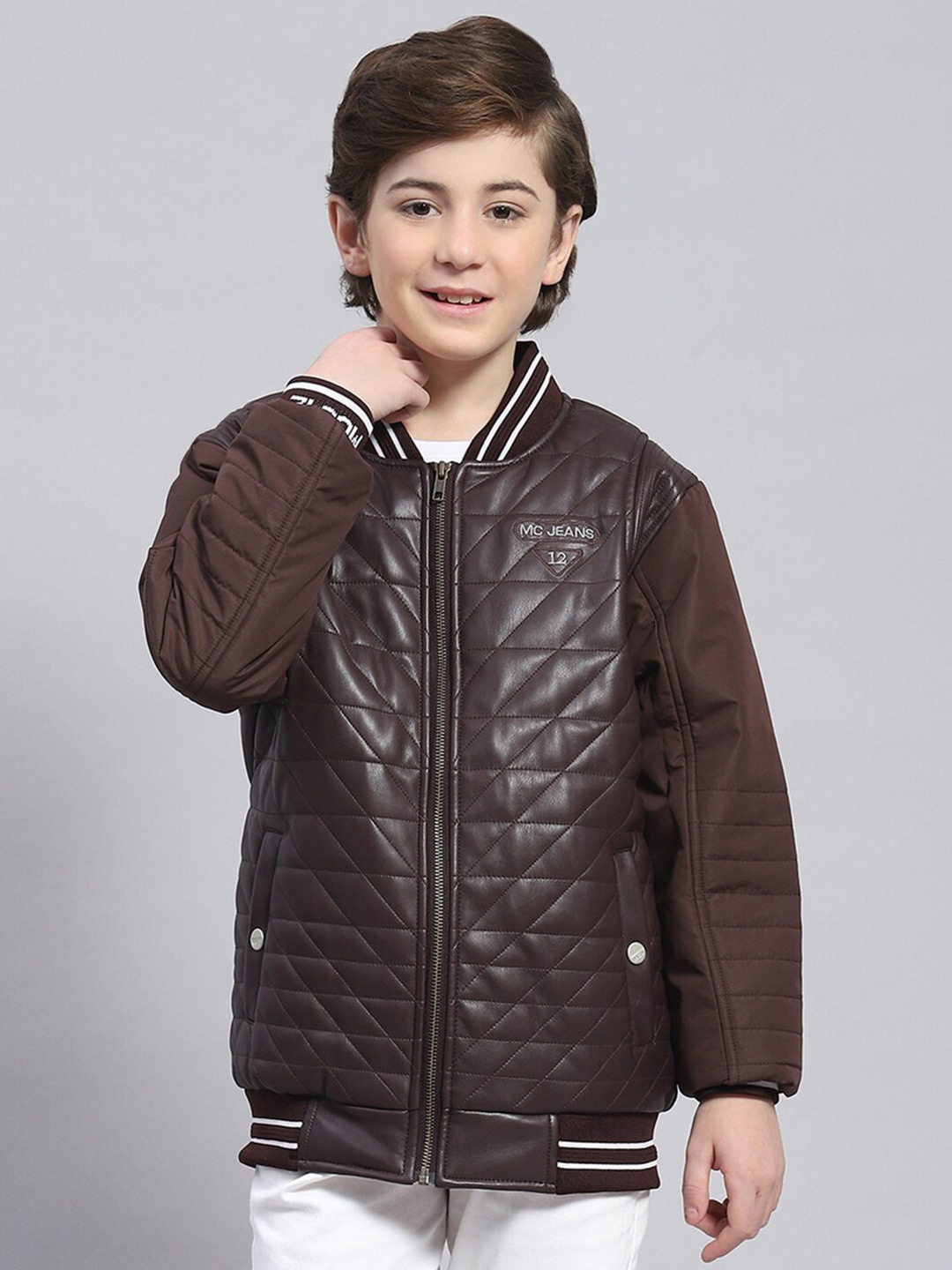 

Monte Carlo Boys Lightweight Quilted Jacket, Coffee brown