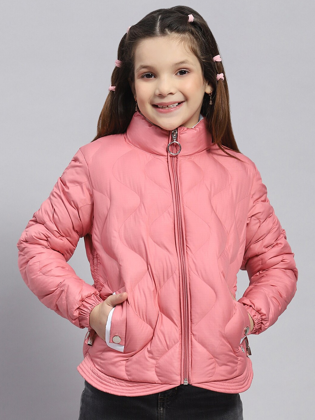 

Monte Carlo Girls Lightweight Quilted Jacket, Peach