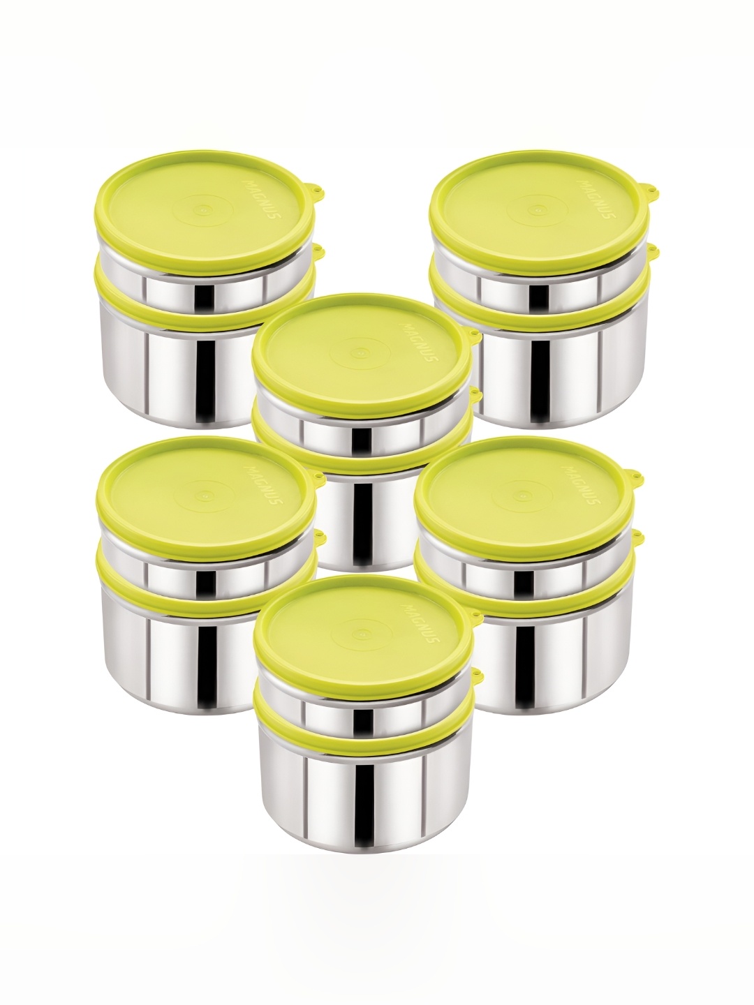 

MAGNUS Green 12 Pieces Stainless Steel Dishwasher Safe Food Containers With Lids