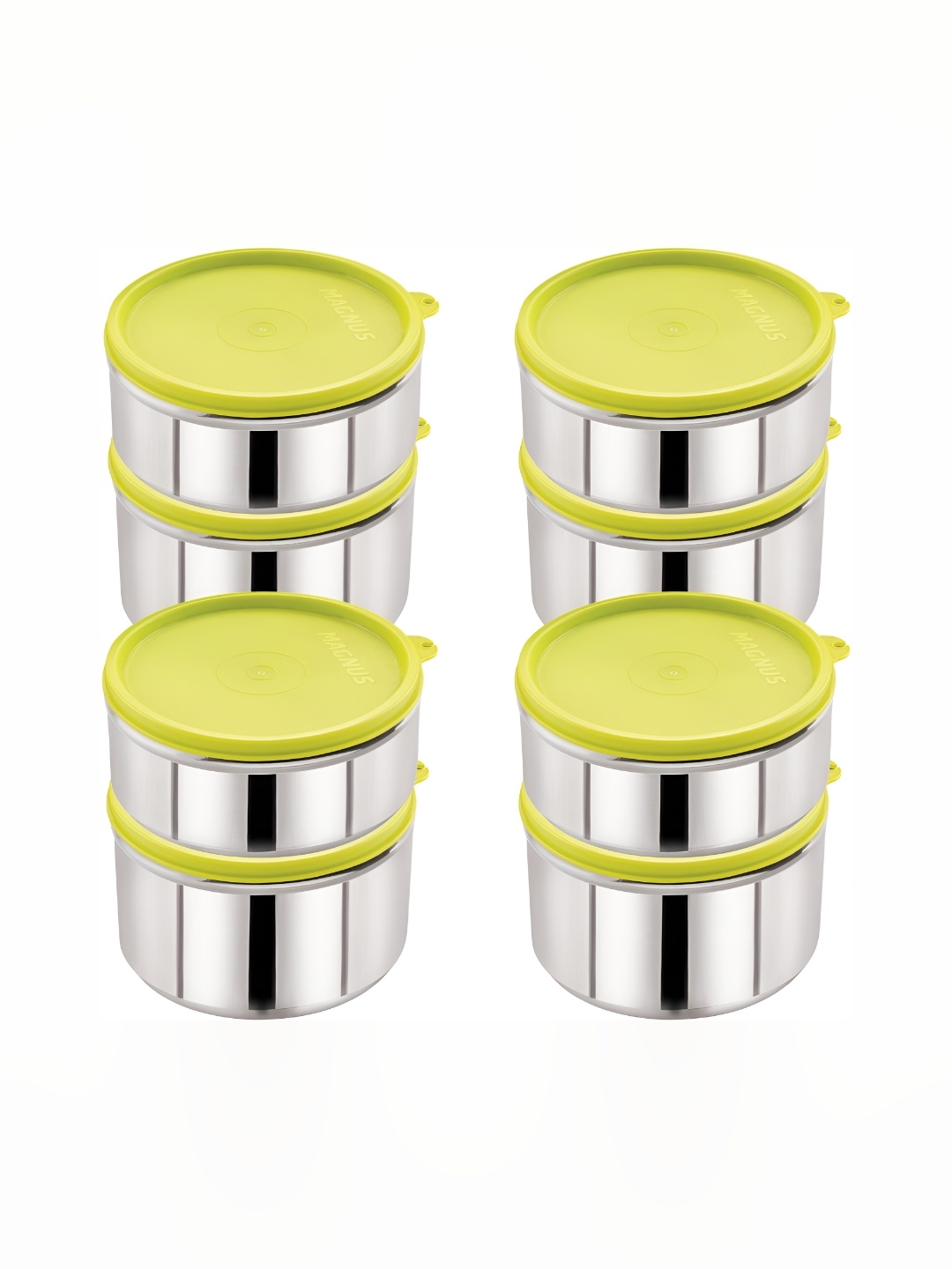 

MAGNUS Green 8 Pieces Stainless Steel Dishwasher Safe Food Containers With Lids