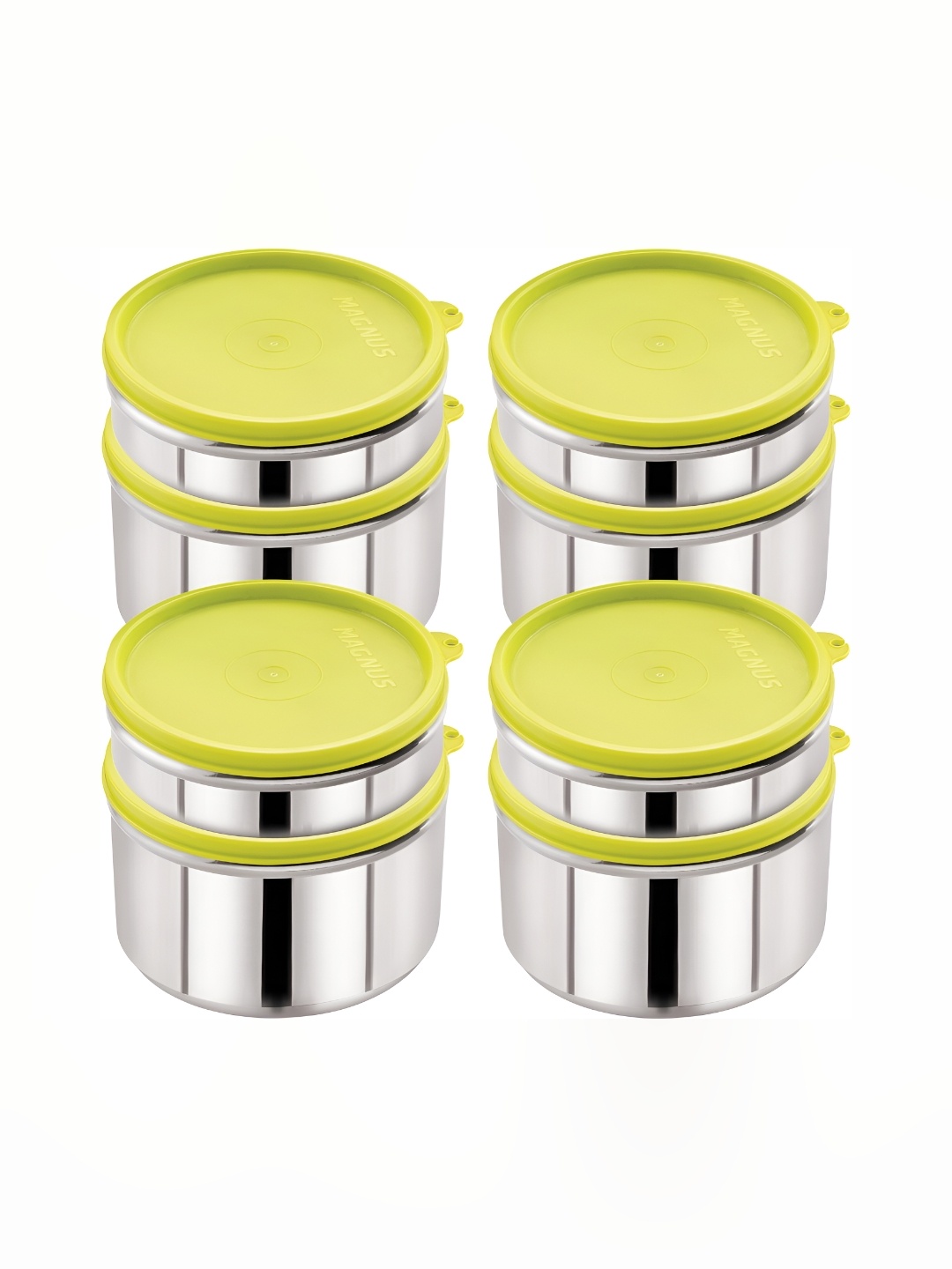 

MAGNUS Green 8 Pieces Stainless Steel Dishwasher Safe Food Containers With Lids