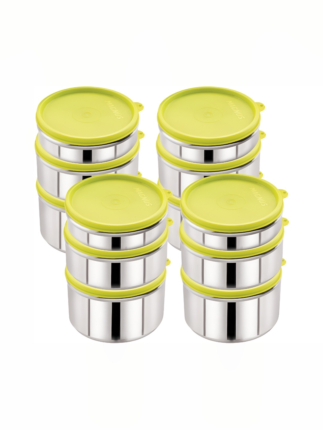 

MAGNUS Green 12 Pieces Stainless Steel Dishwasher Safe Food Containers With Lids
