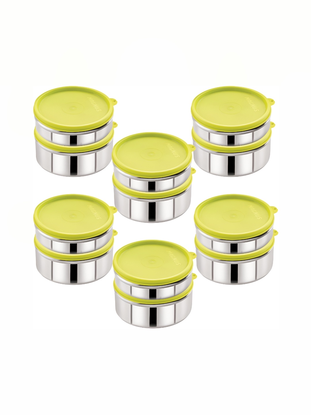 

MAGNUS Green 12 Pieces Stainless Steel Dishwasher Safe Food Containers With Lids
