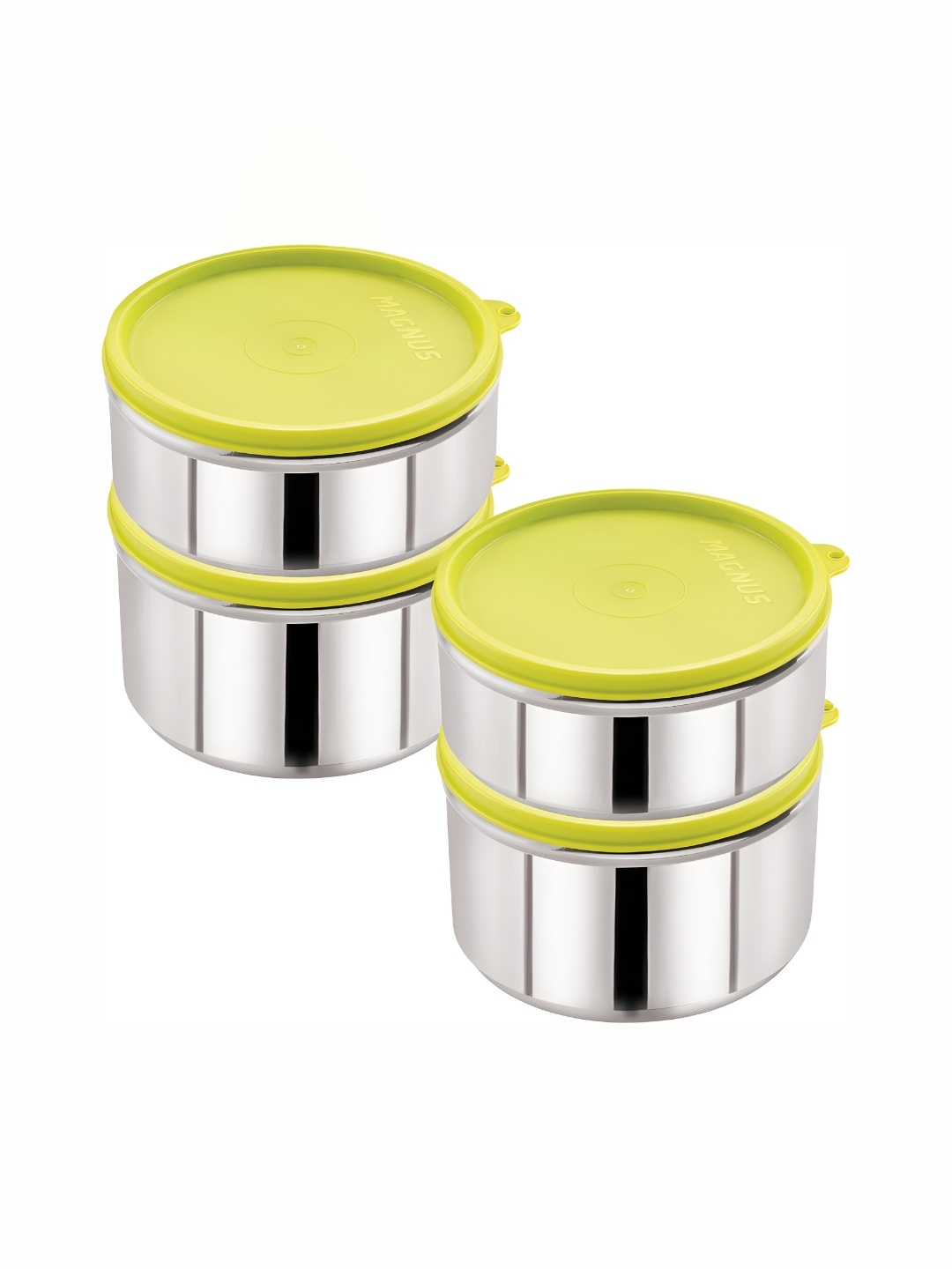 

MAGNUS Green 4 Pieces Stainless Steel Dishwasher Safe Food Containers With Lids