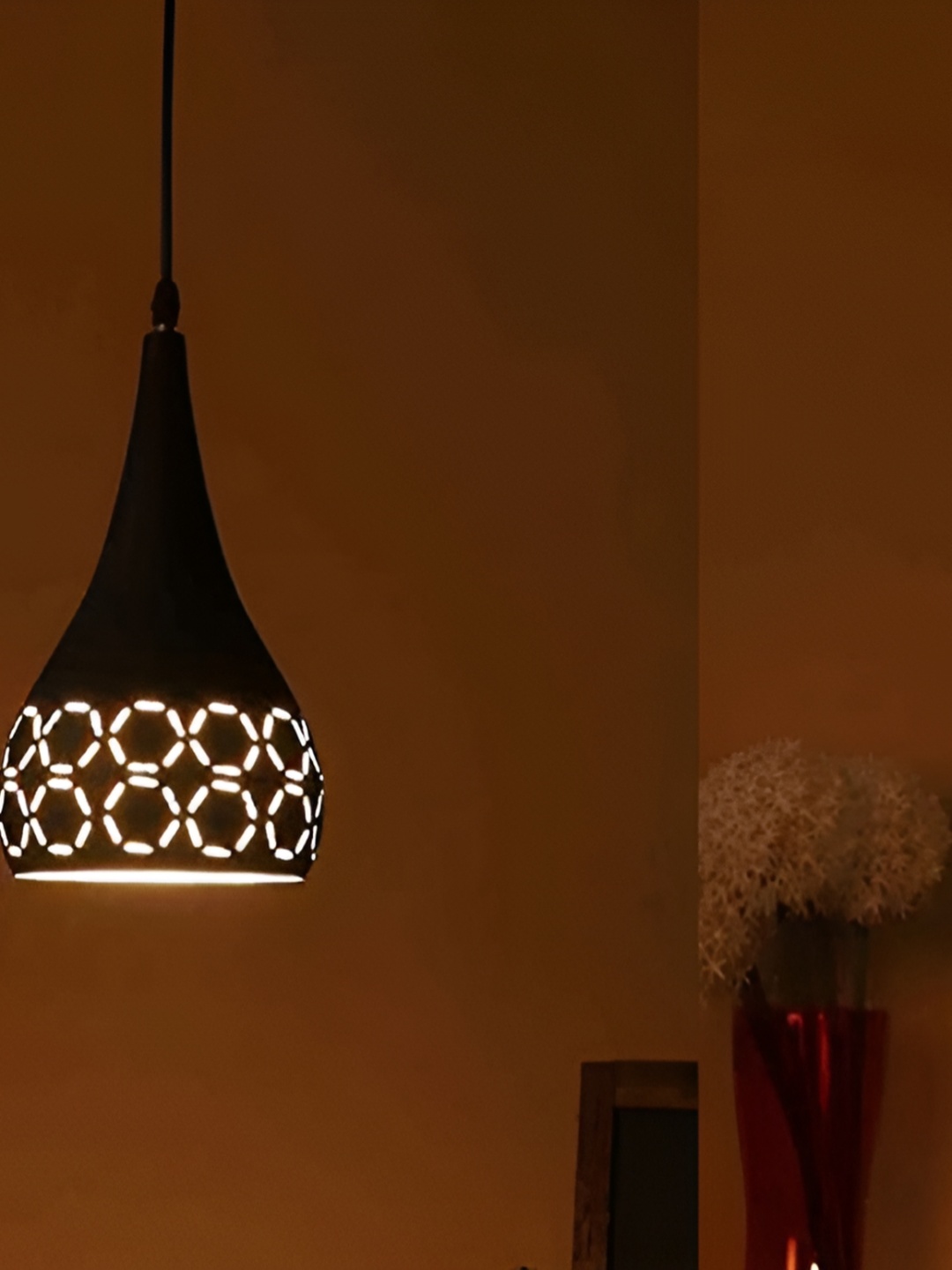 

Areezo Black Textured 2 Pcs Aluminium Bell Ceiling Lamp