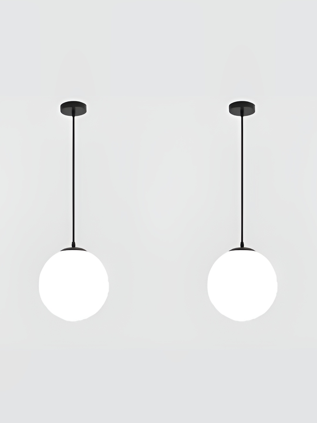 

Areezo Black & White 2 Pieces Spherical Glass Ceiling Lamp