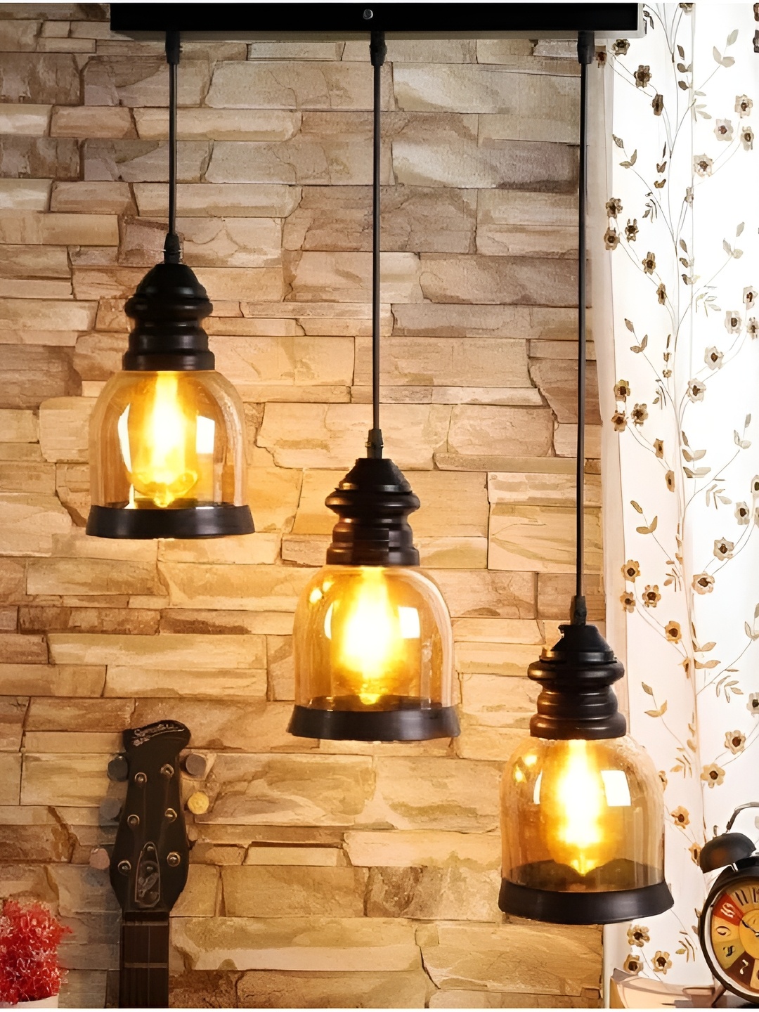 

Areezo Gold Toned Bell Metal Ceiling Lamp