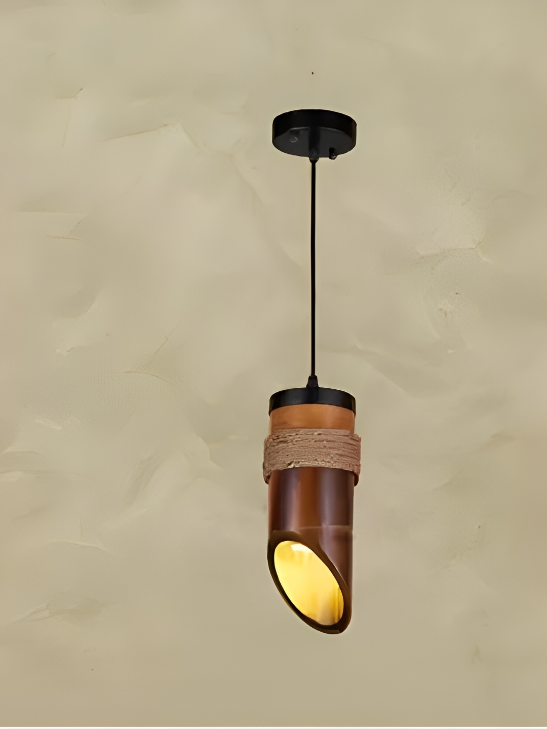 

Areezo Brown & Black Wooden Abstract Shaped Ceiling Lamp