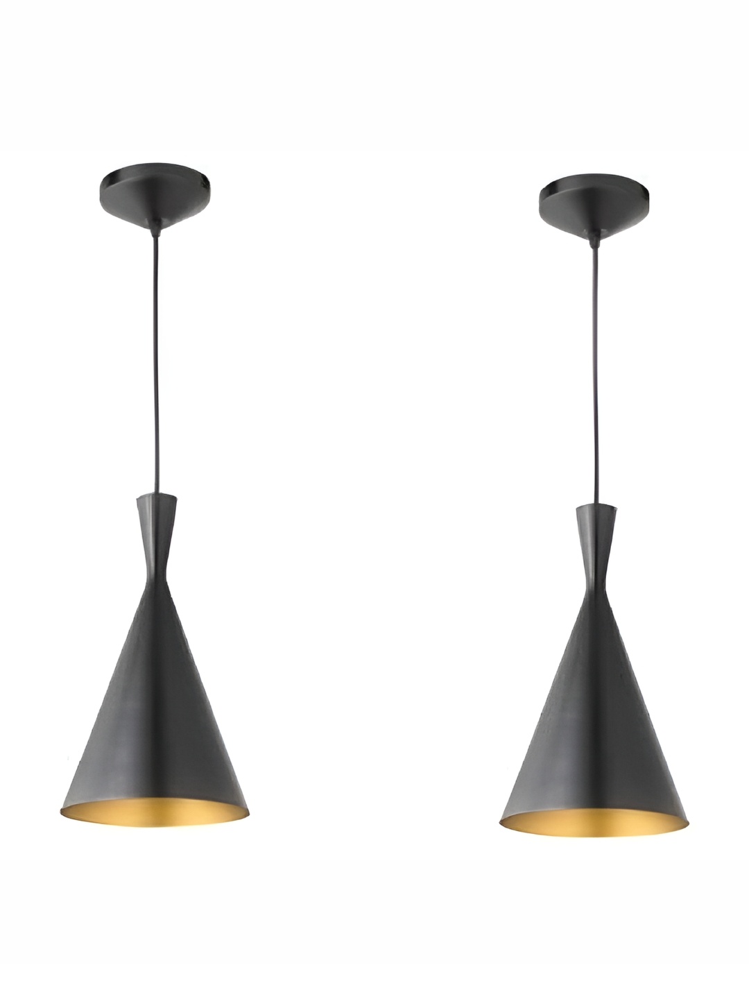 

Areezo Black 2Pcs Bell Shaped Ceiling Lamp