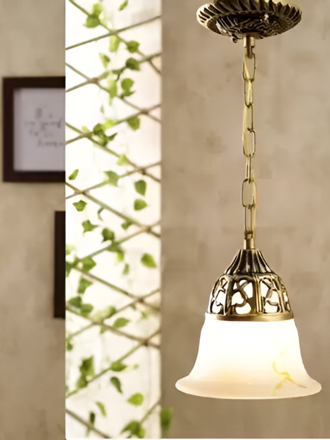 

Areezo Gold-Toned Aluminium Bell Shaped Ceiling Lamp