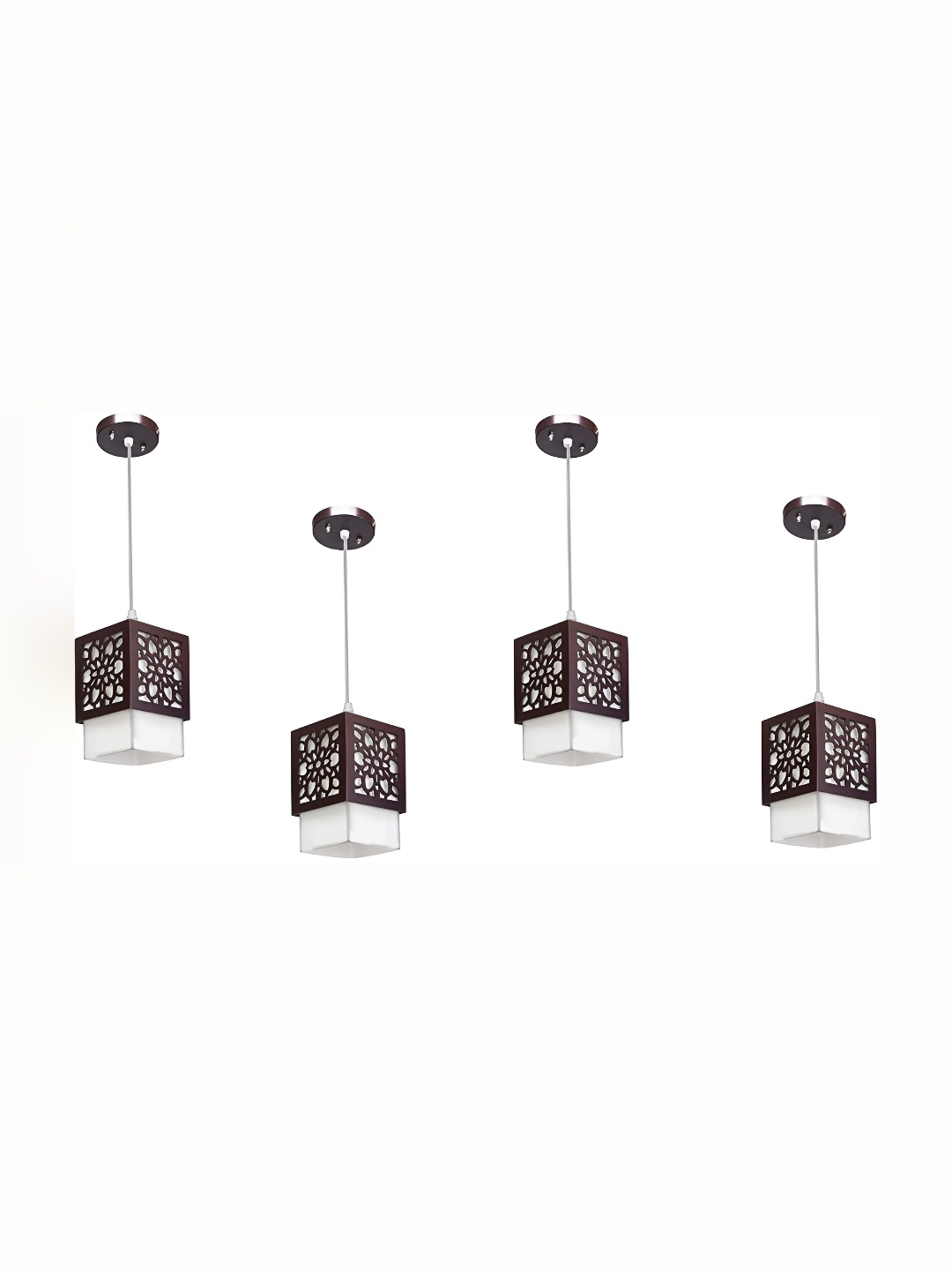 

Areezo Brown 4 Pieces Rectangle Shaped Ceiling Lamp