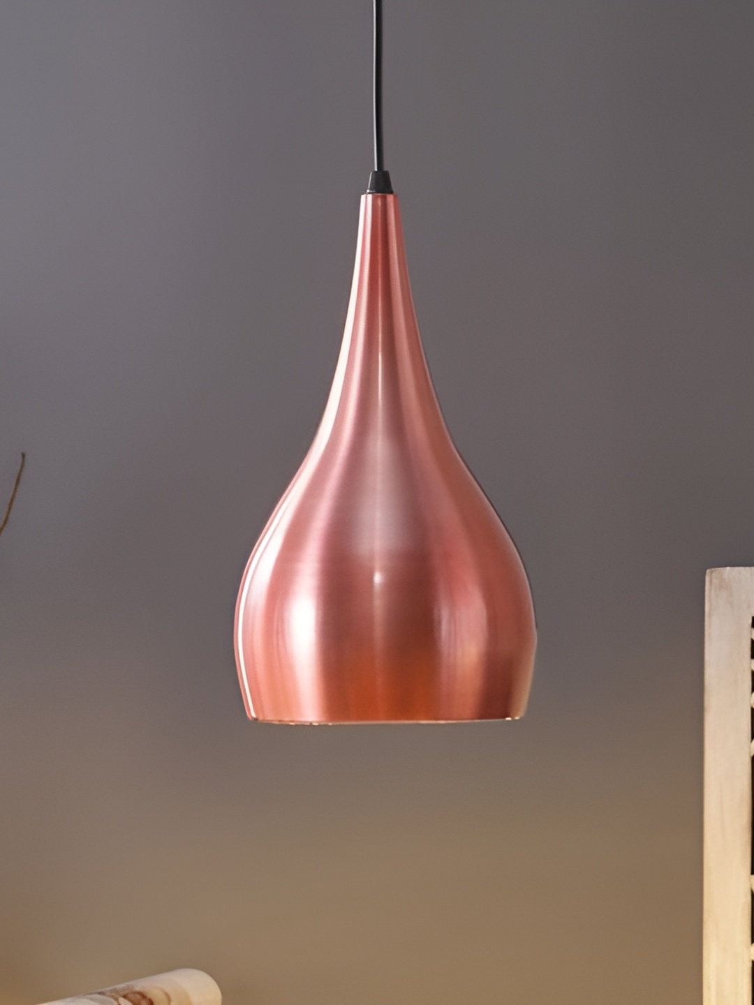 

Areezo Brown Aluminium Bell Shaped Ceiling Lamp