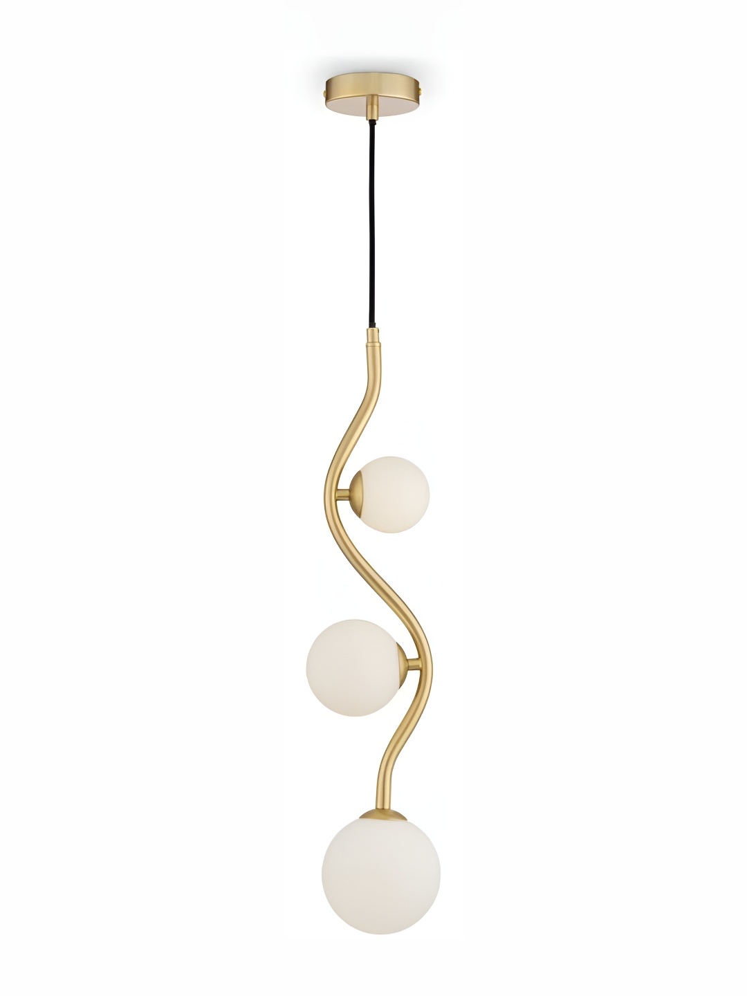 

Areezo Gold Toned & White Metal Ceiling Lamp