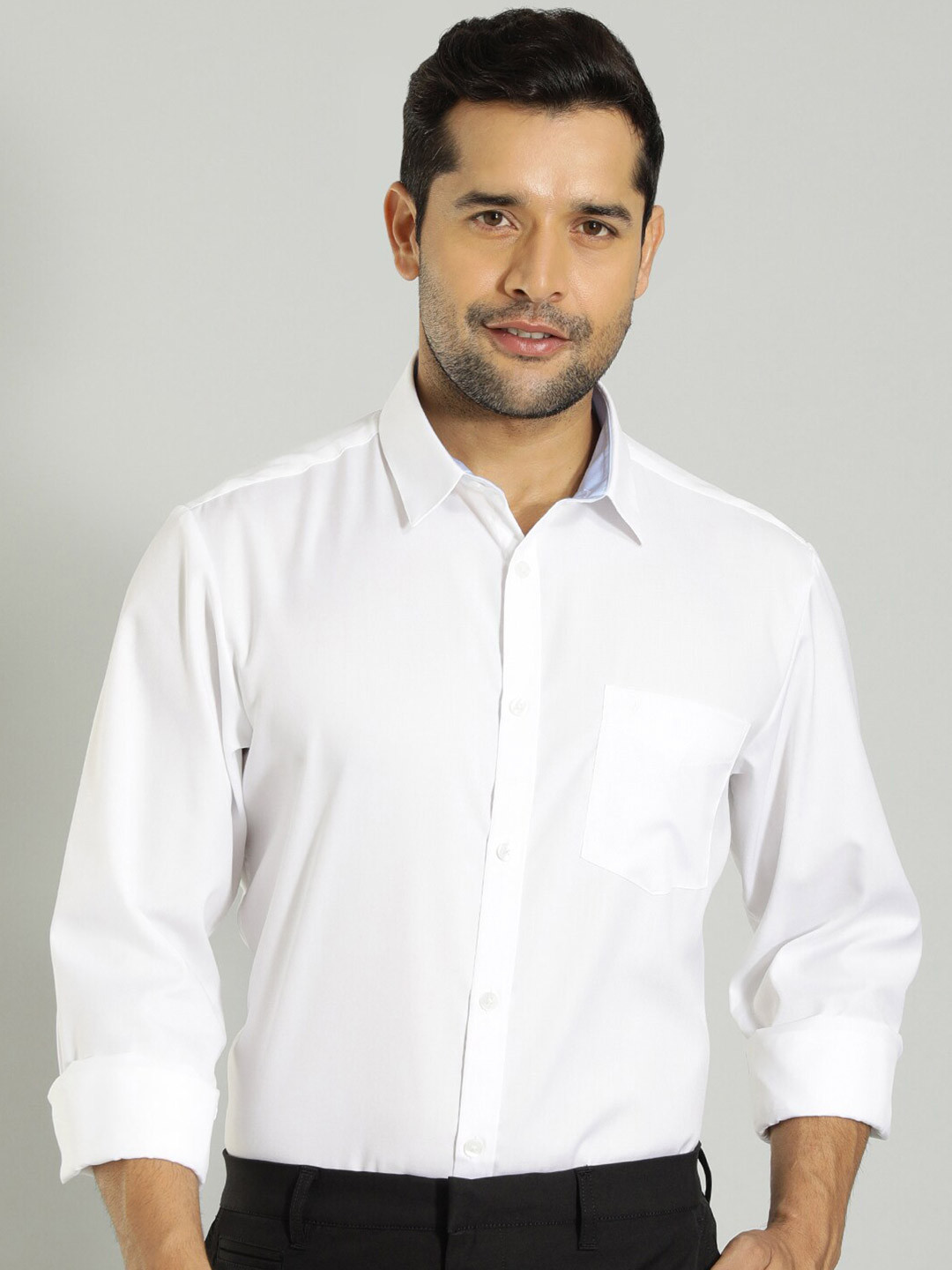 

Indian Terrain Cotton Slim Fit Casual Shirt, White