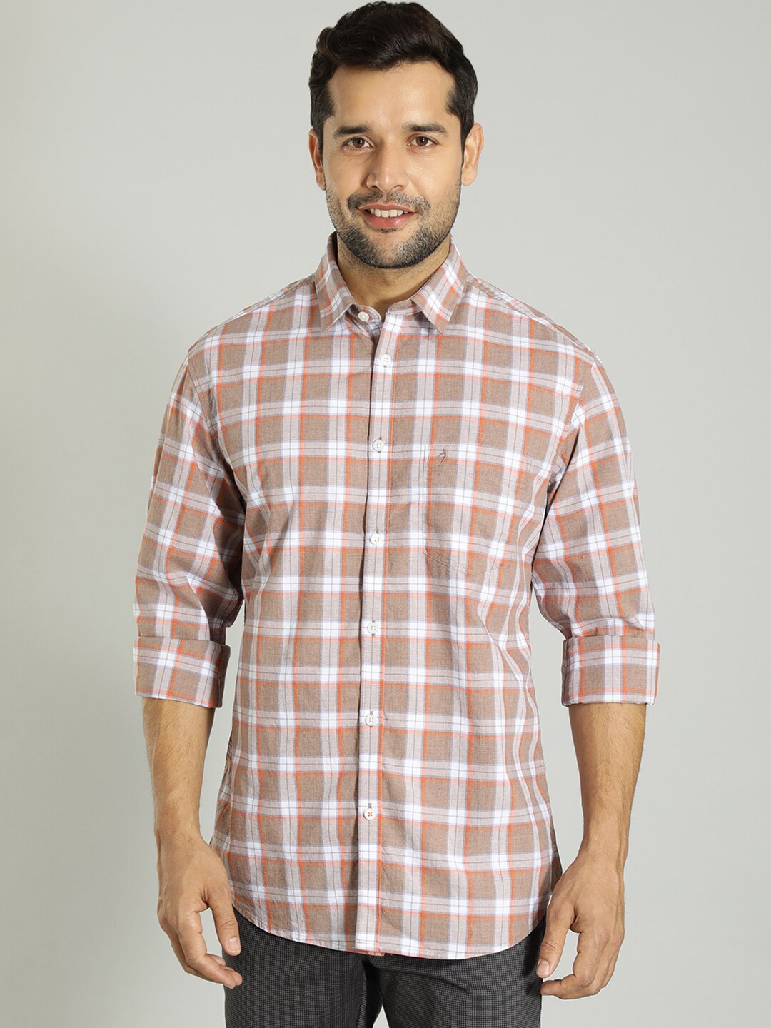 

Indian Terrain Slim Fit Casual Shirt, Brown