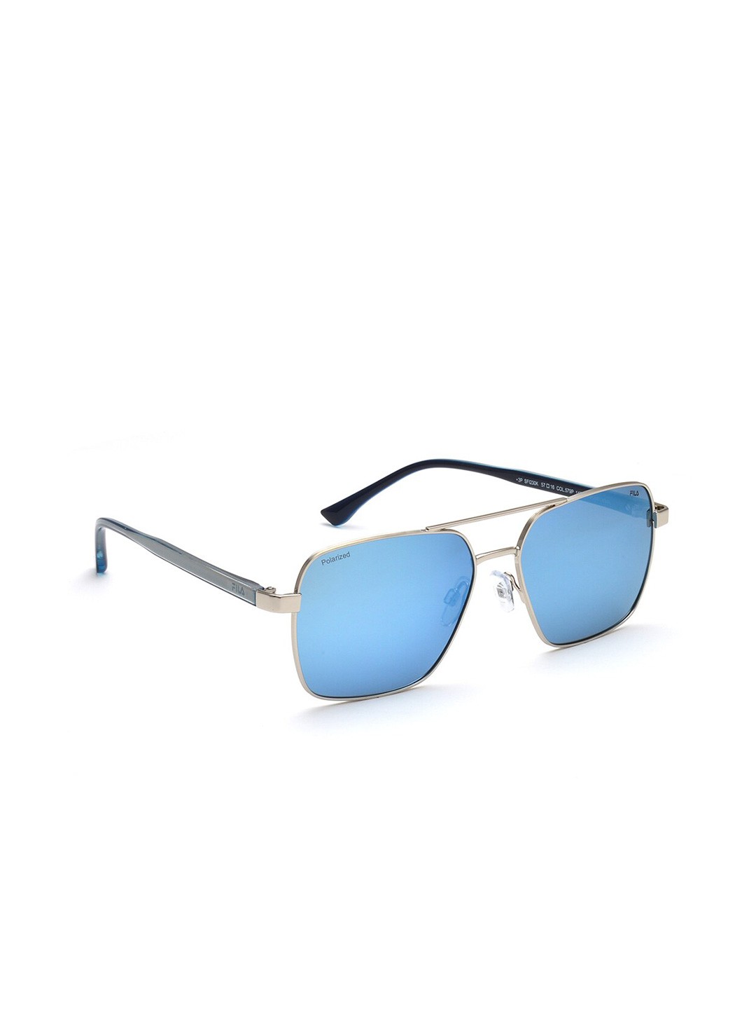 

FILA Men Square Sunglasses with UV Protected Lens SFI230K57579PSG, Blue