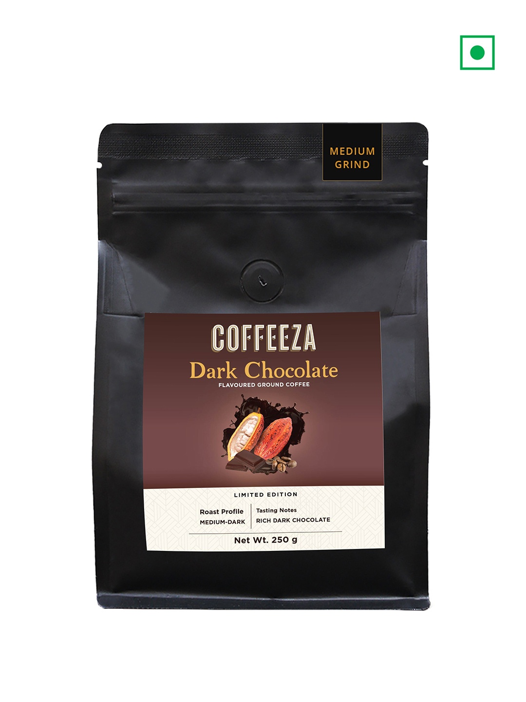 

Coffeeza Dark Chocolate Ground Coffee | Medium Grind |250gm, Black