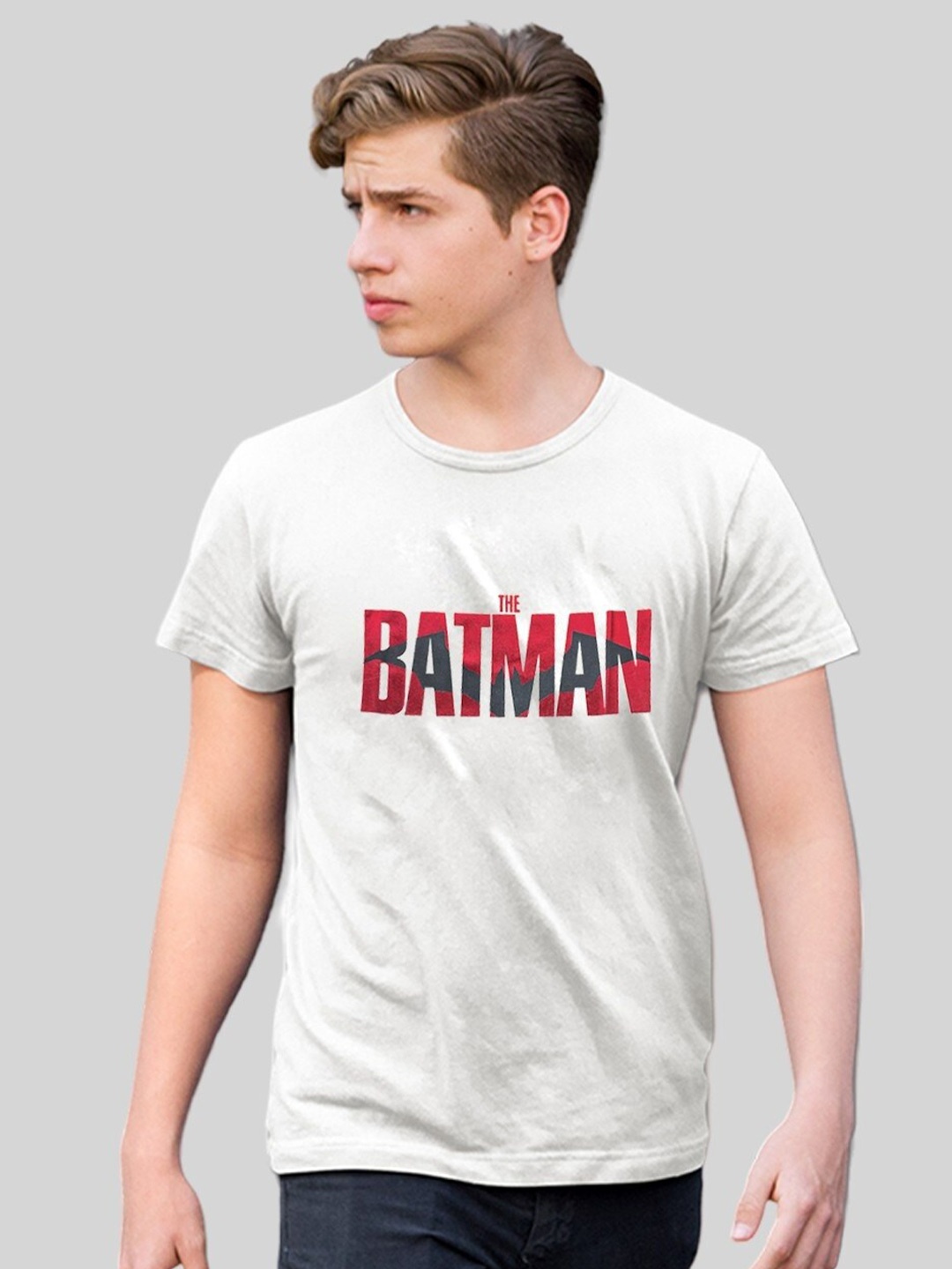 

Minute Mirth Typography Batman Printed T-shirt, White