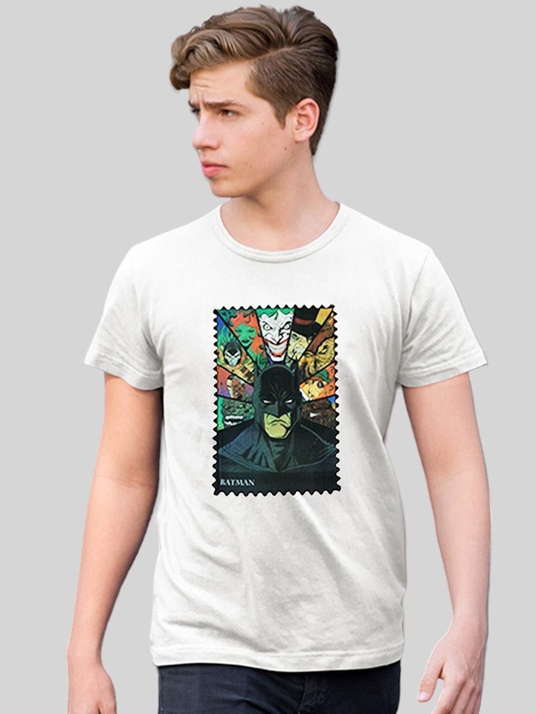 

Minute Mirth Batman Printed T-shirt, White