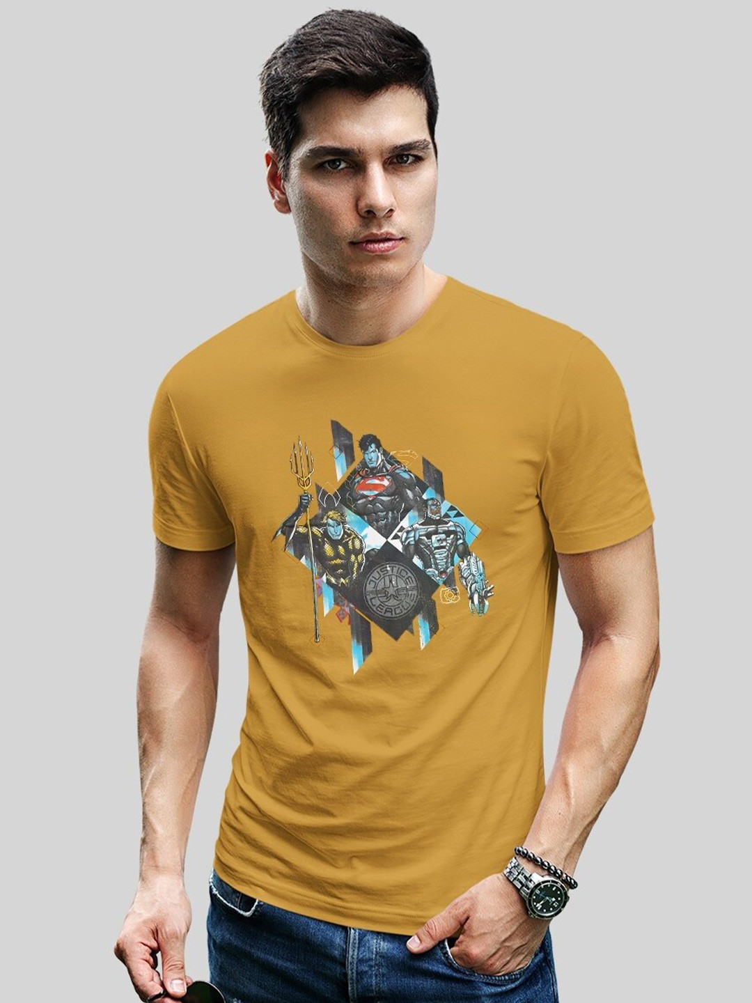 

Minute Mirth Printed T-shirt, Mustard