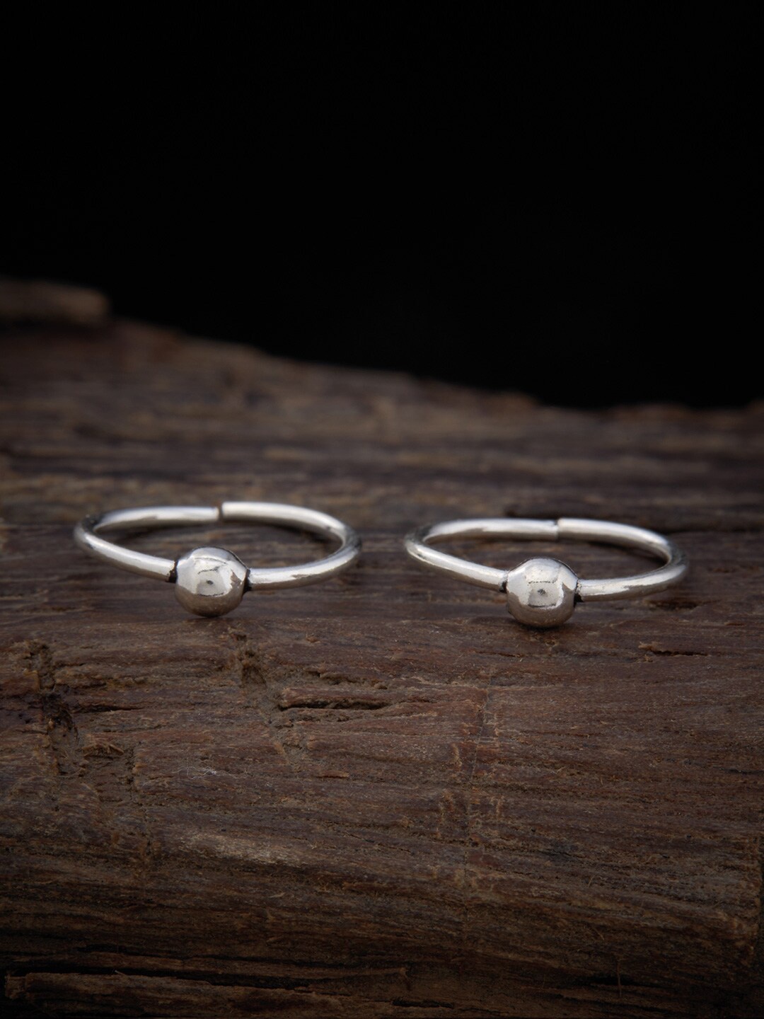 

Kushal's Fashion Jewellery Set Of 2 Sterling Silver Rhodium-Plated Toe Ring