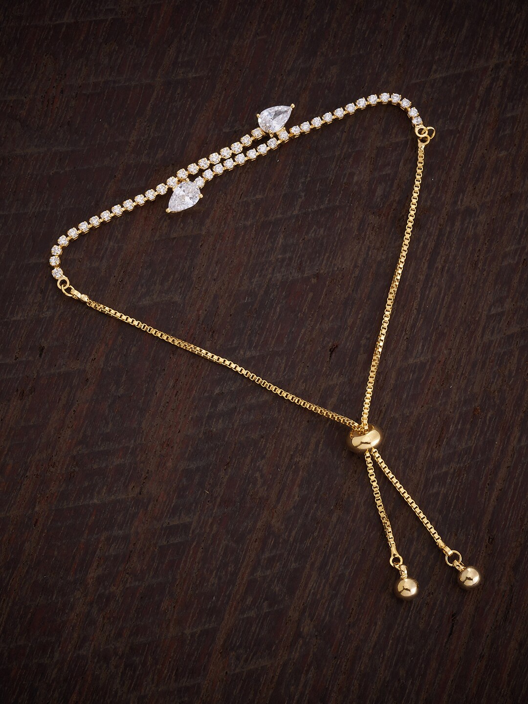 

Kushal's Fashion Jewellery Women Cubic Zirconia Gold-Plated Armlet Bracelet