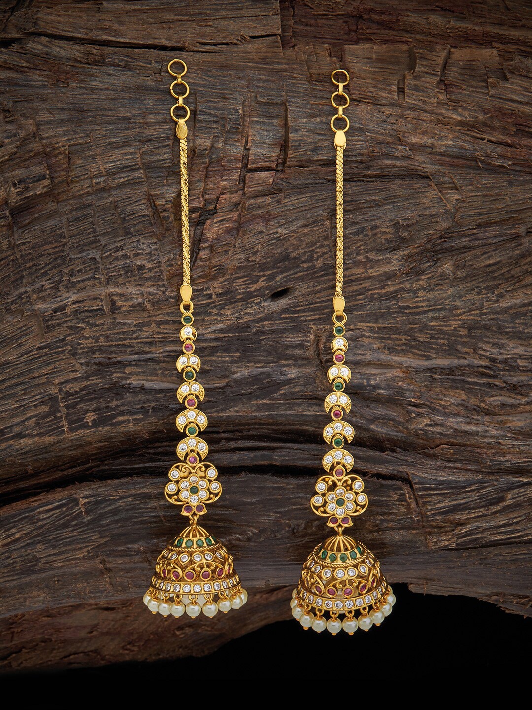 

Kushal's Fashion Jewellery Gold-Plated Classic Jhumkas