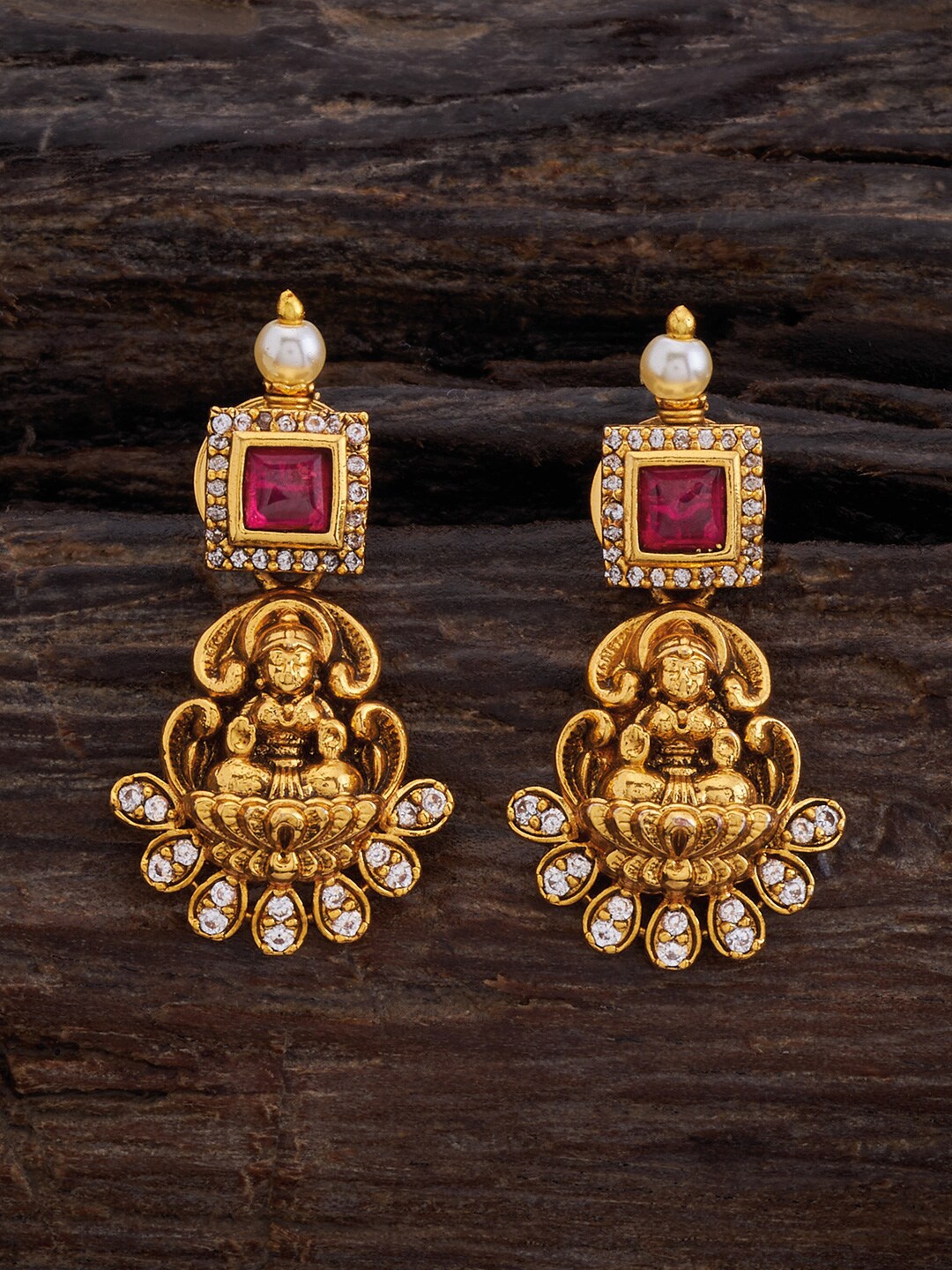 

Kushal's Fashion Jewellery Gold-Plated Classic Drop Earrings