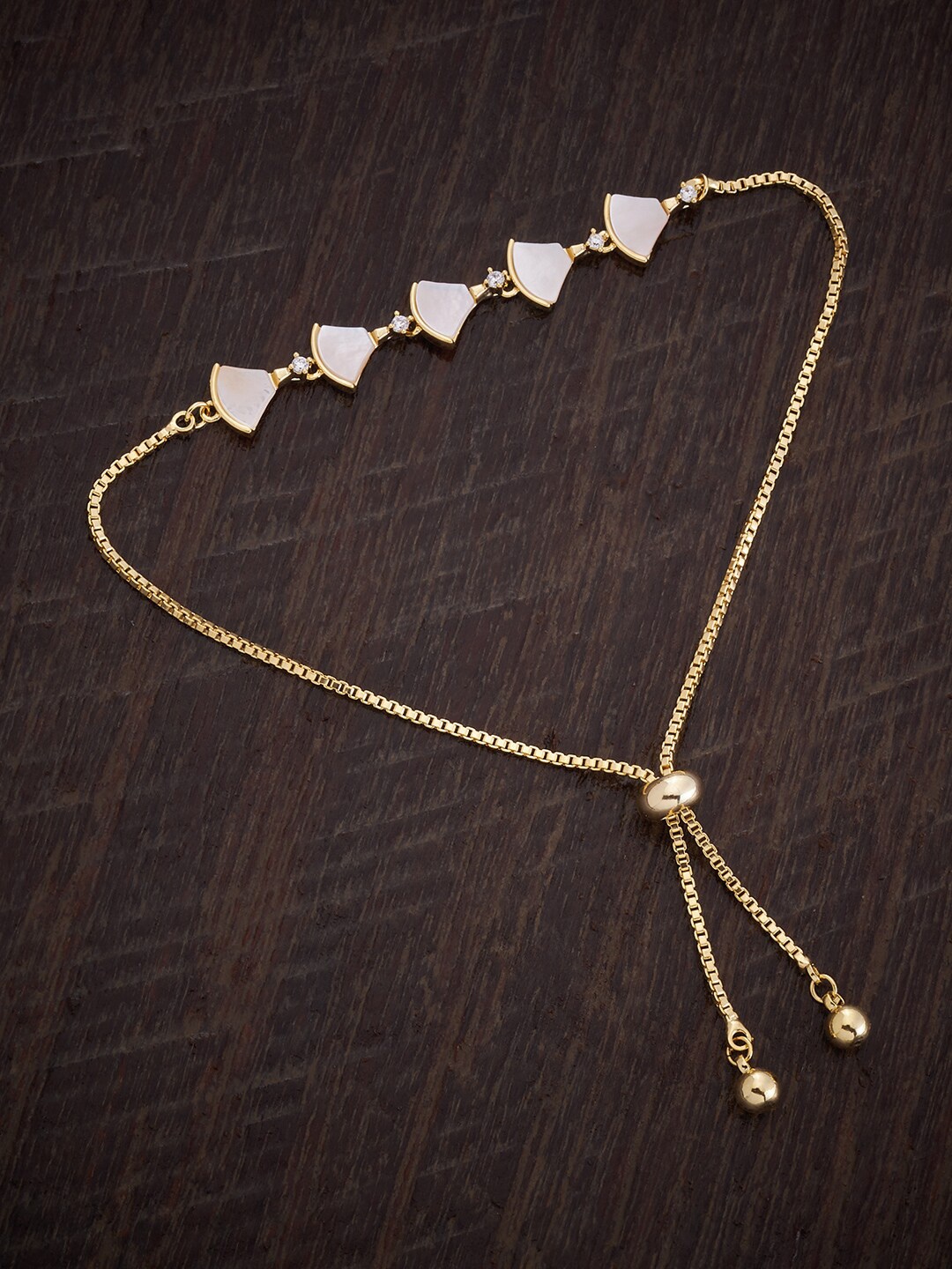 

Kushal's Fashion Jewellery Cubic Zirconia Gold-Plated Armlet Bracelet